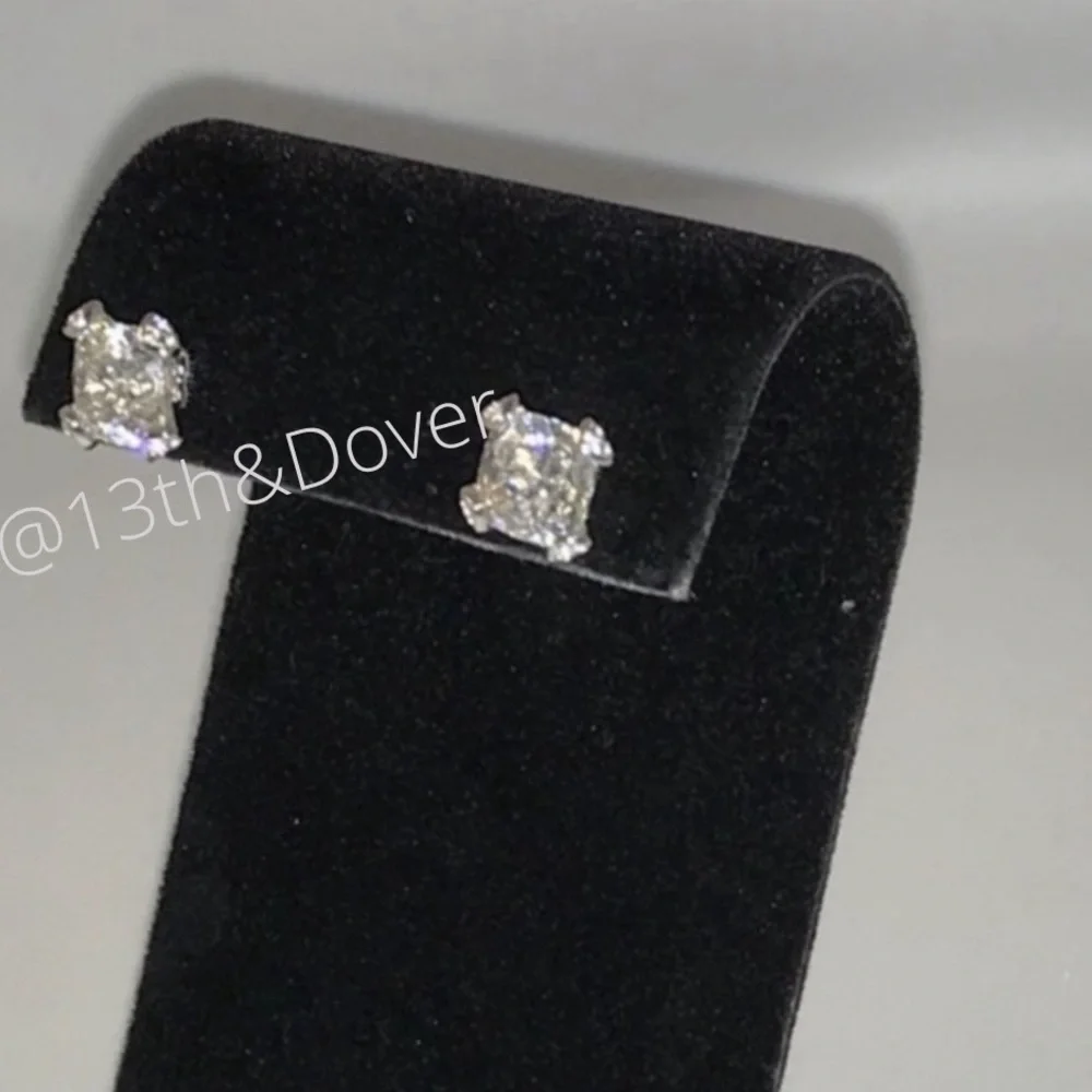 2ct Cushion Cut Earrings - Picture 10 of 11